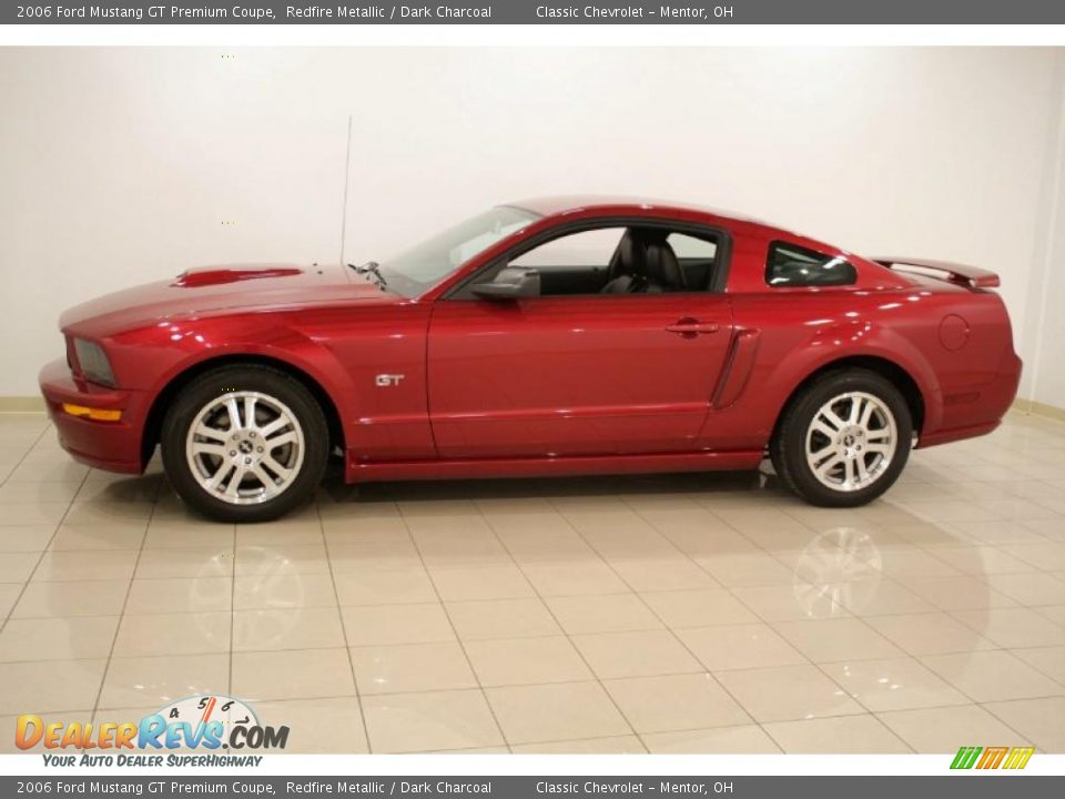 2006 Ford Mustang GT Premium Coupe Redfire Metallic / Dark Charcoal Photo #4
