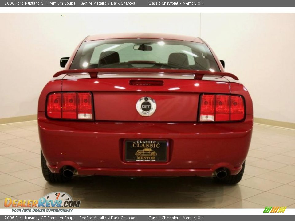 2006 Ford Mustang GT Premium Coupe Redfire Metallic / Dark Charcoal Photo #6