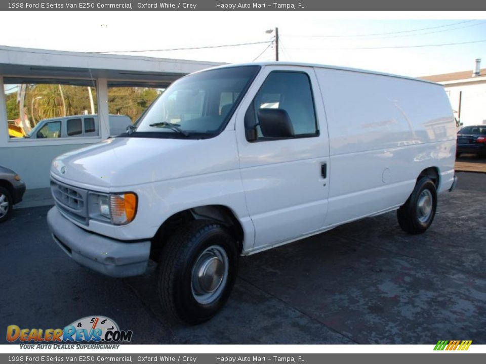 1998 Ford E Series Van E250 Commercial Oxford White / Grey Photo #1