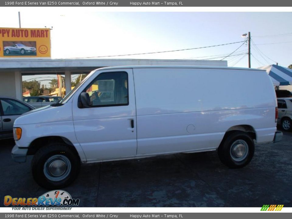 1998 Ford E Series Van E250 Commercial Oxford White / Grey Photo #2