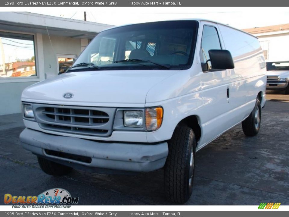 1998 Ford E Series Van E250 Commercial Oxford White / Grey Photo #3