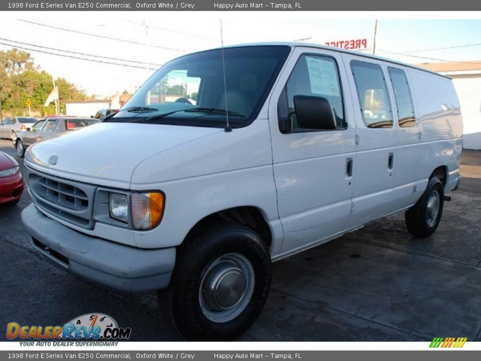 1998 Ford E Series Van E250 Commercial Oxford White / Grey Photo #4
