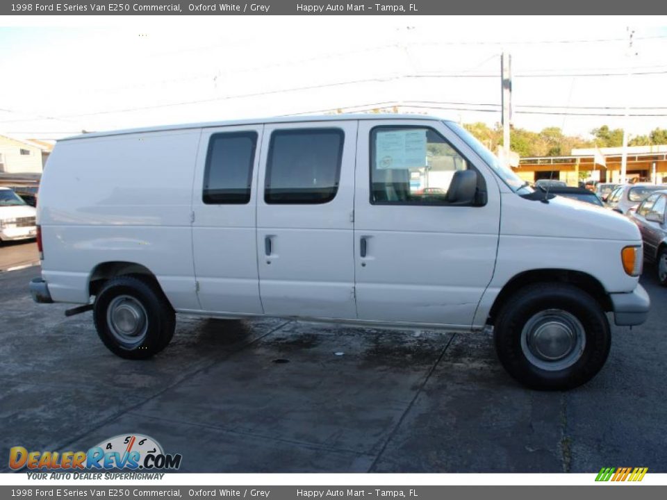 1998 Ford E Series Van E250 Commercial Oxford White / Grey Photo #6