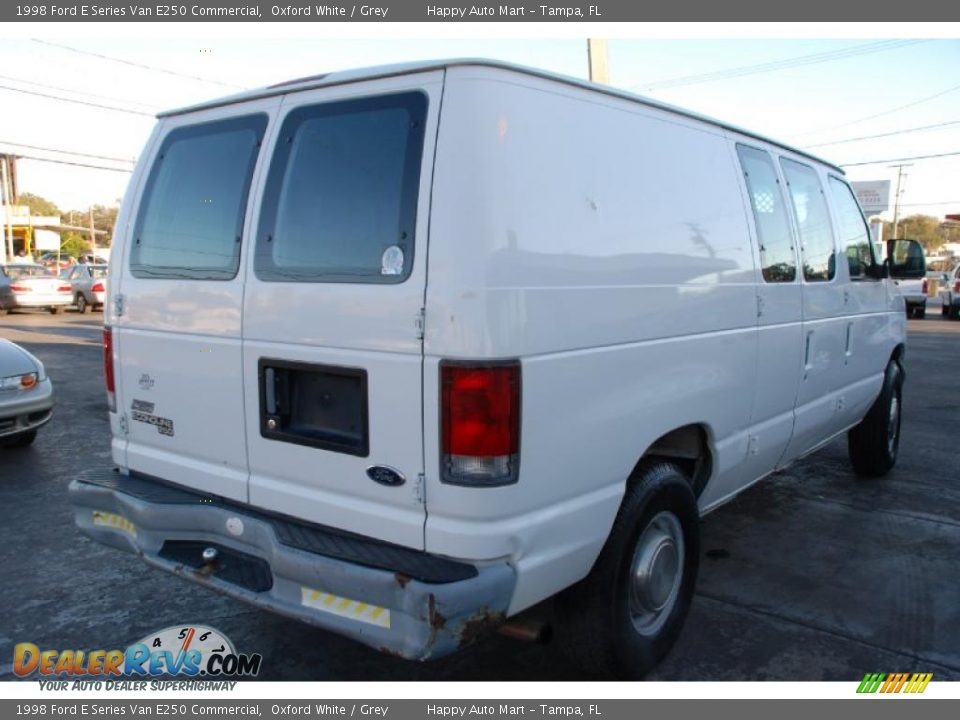 1998 Ford E Series Van E250 Commercial Oxford White / Grey Photo #8