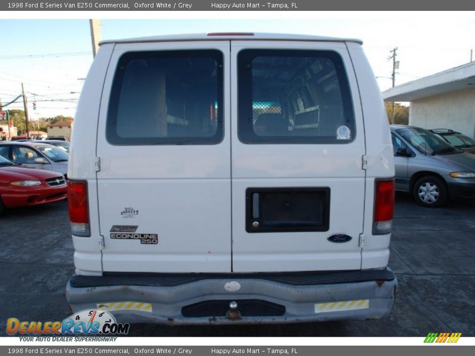 1998 Ford E Series Van E250 Commercial Oxford White / Grey Photo #9