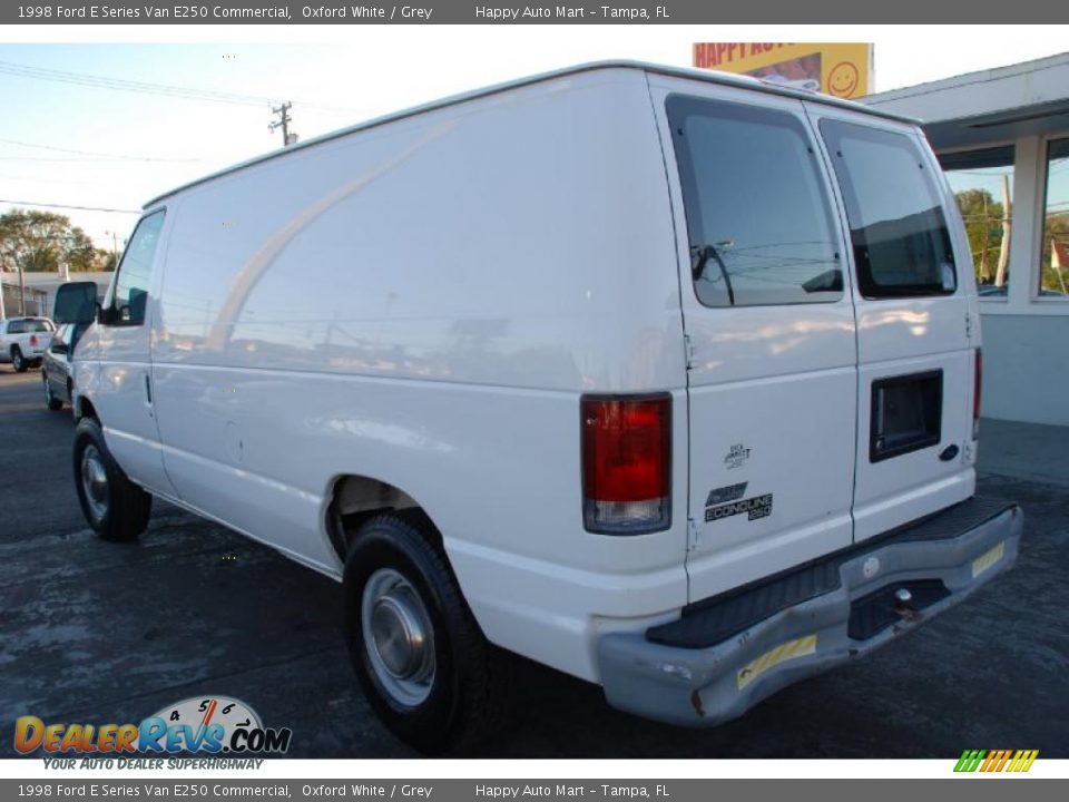 1998 Ford E Series Van E250 Commercial Oxford White / Grey Photo #10