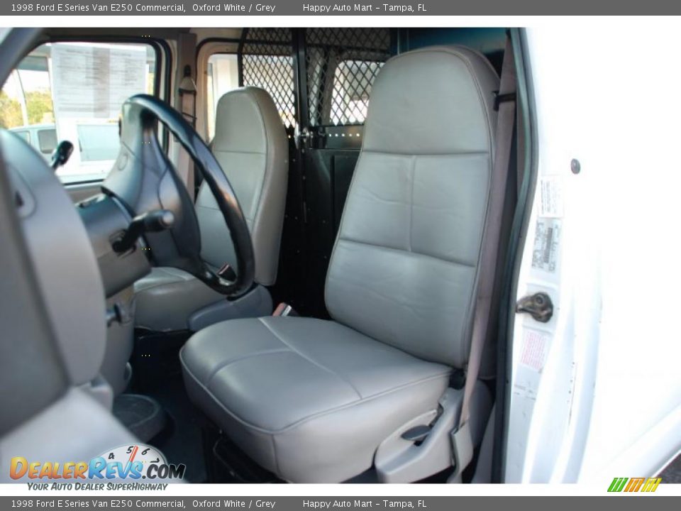1998 Ford E Series Van E250 Commercial Oxford White / Grey Photo #12