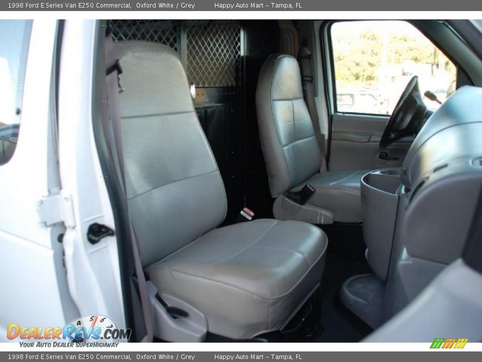 1998 Ford E Series Van E250 Commercial Oxford White / Grey Photo #16