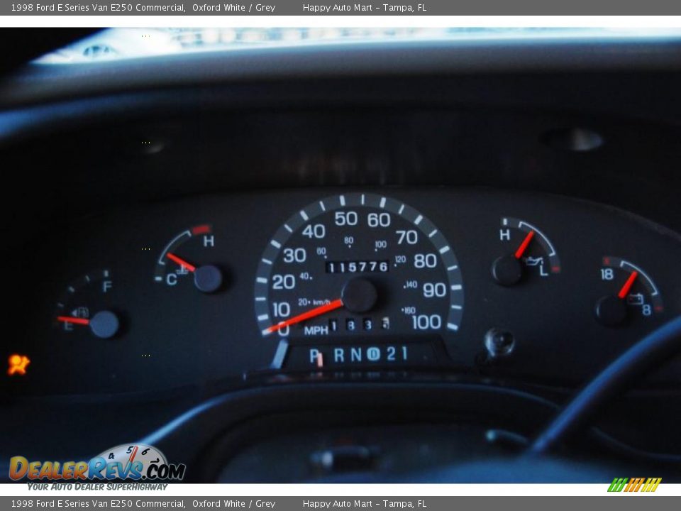 1998 Ford E Series Van E250 Commercial Oxford White / Grey Photo #22