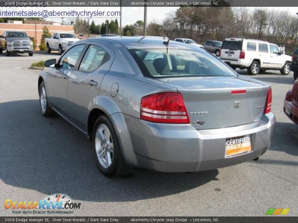 2009 Dodge Avenger SE Silver Steel Metallic / Dark Slate Gray Photo #2