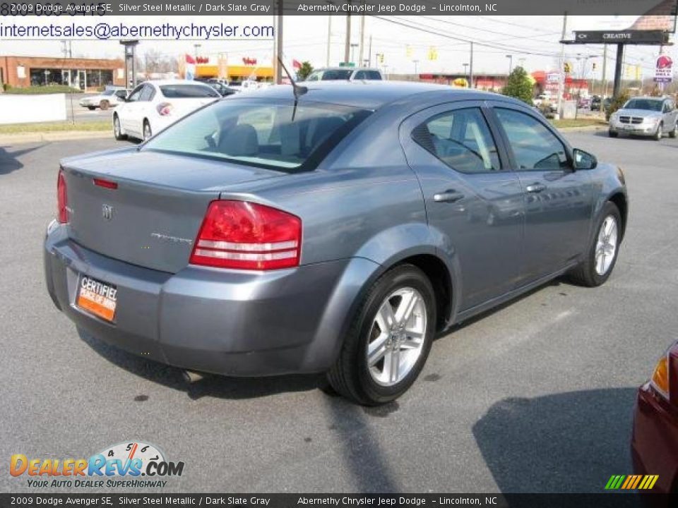 2009 Dodge Avenger SE Silver Steel Metallic / Dark Slate Gray Photo #3