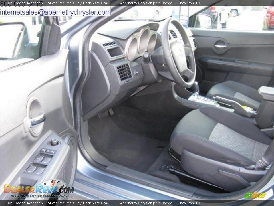 2009 Dodge Avenger SE Silver Steel Metallic / Dark Slate Gray Photo #9