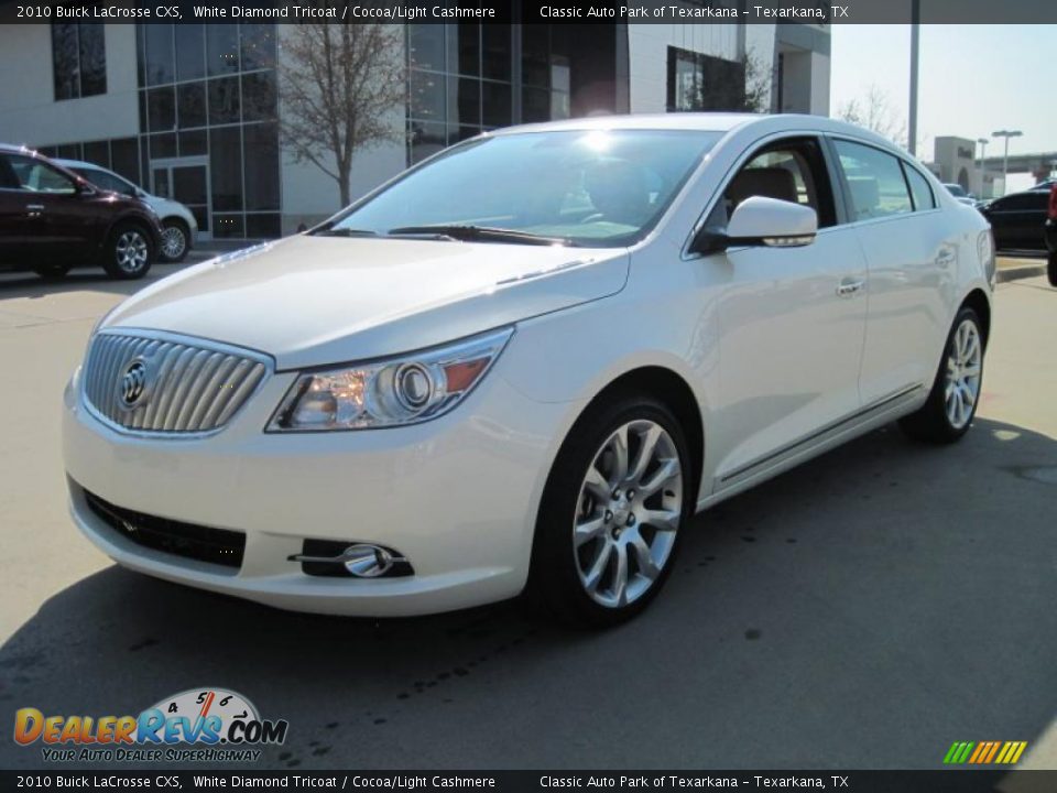 2010 Buick LaCrosse CXS White Diamond Tricoat / Cocoa/Light Cashmere Photo #1