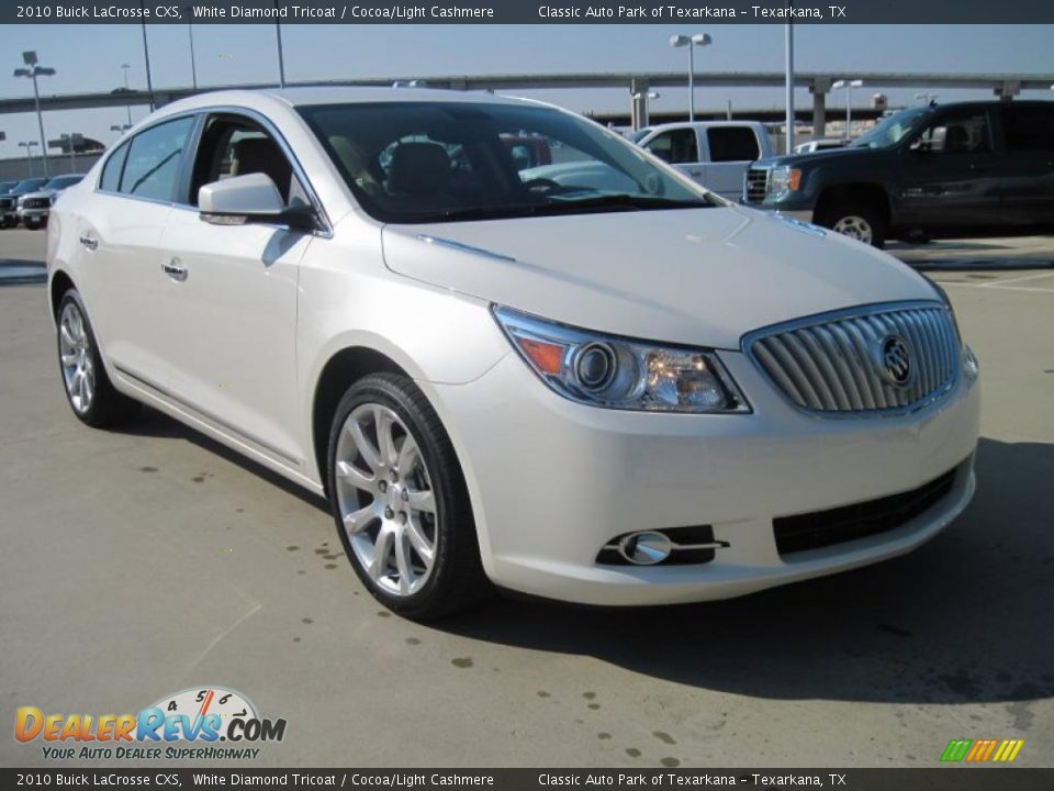 2010 Buick LaCrosse CXS White Diamond Tricoat / Cocoa/Light Cashmere Photo #2
