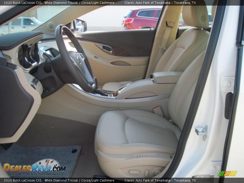 2010 Buick LaCrosse CXS White Diamond Tricoat / Cocoa/Light Cashmere Photo #7