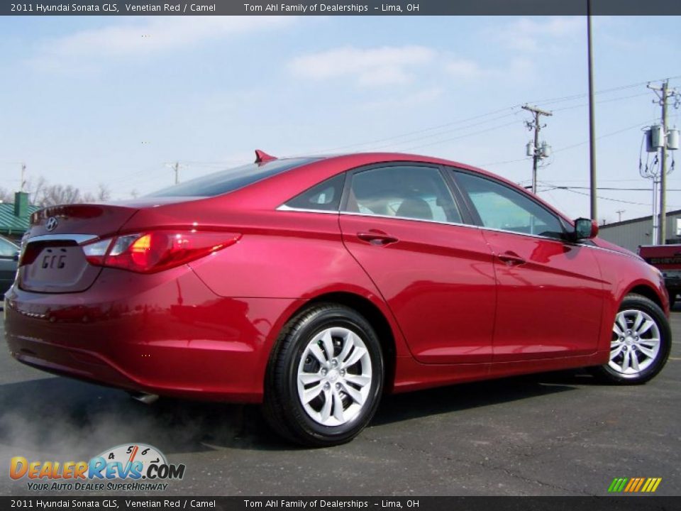 2011 Hyundai Sonata GLS Venetian Red / Camel Photo #7