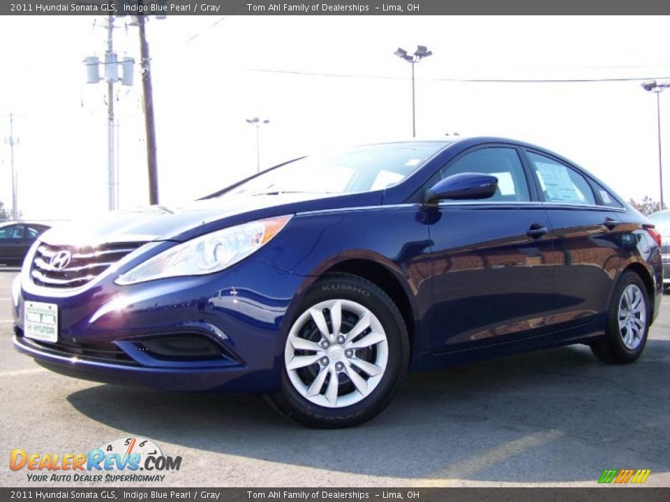 2011 Hyundai Sonata GLS Indigo Blue Pearl / Gray Photo #5