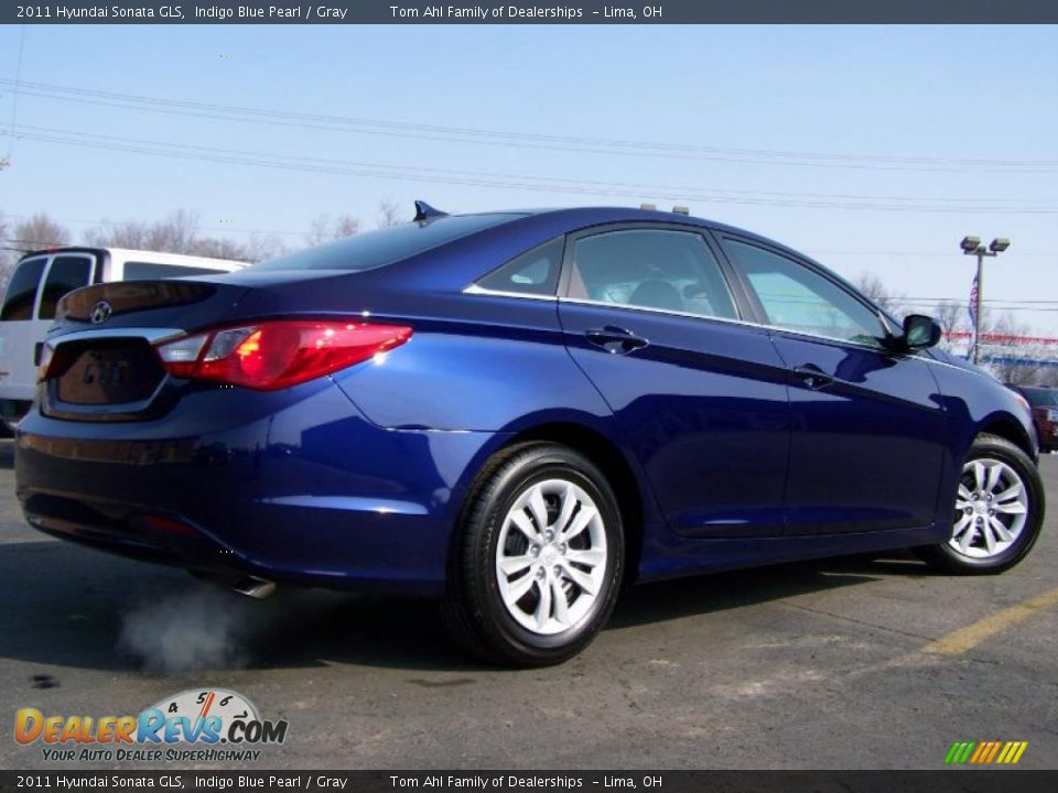 2011 Hyundai Sonata GLS Indigo Blue Pearl / Gray Photo #7