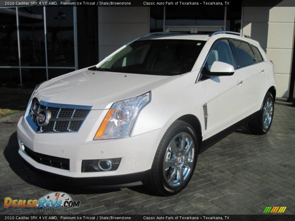 2010 Cadillac SRX 4 V6 AWD Platinum Ice Tricoat / Shale/Brownstone Photo #1