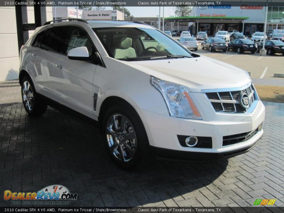 2010 Cadillac SRX 4 V6 AWD Platinum Ice Tricoat / Shale/Brownstone Photo #2