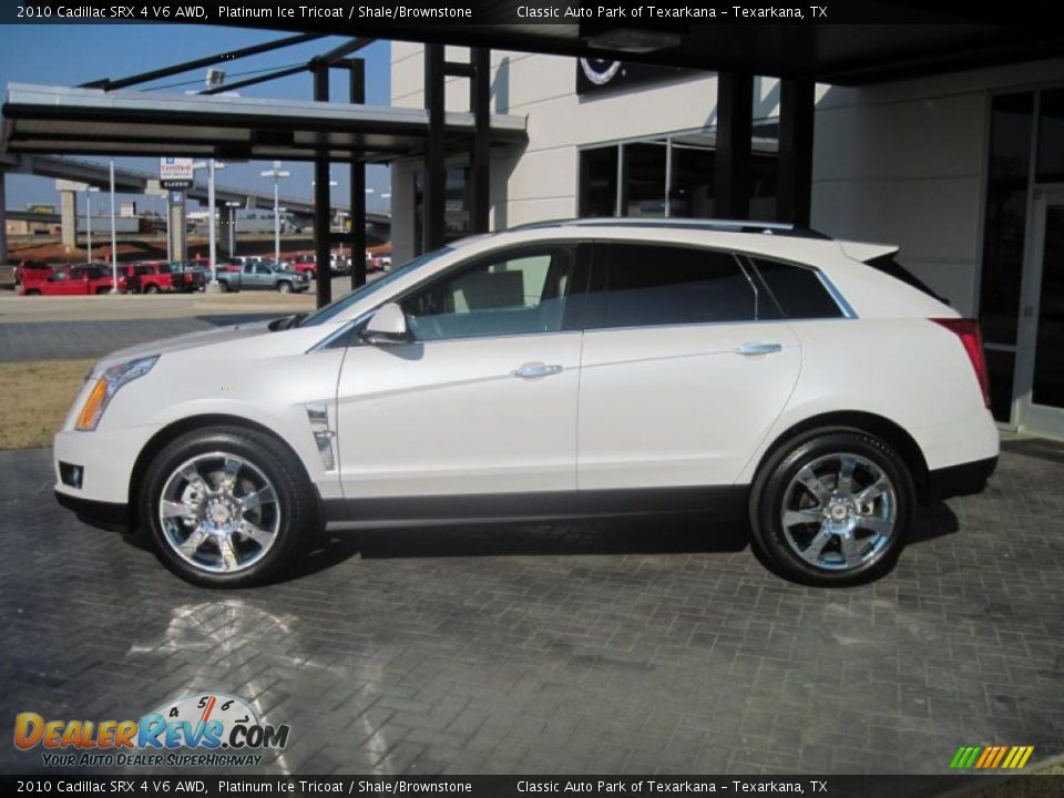 2010 Cadillac SRX 4 V6 AWD Platinum Ice Tricoat / Shale/Brownstone Photo #3