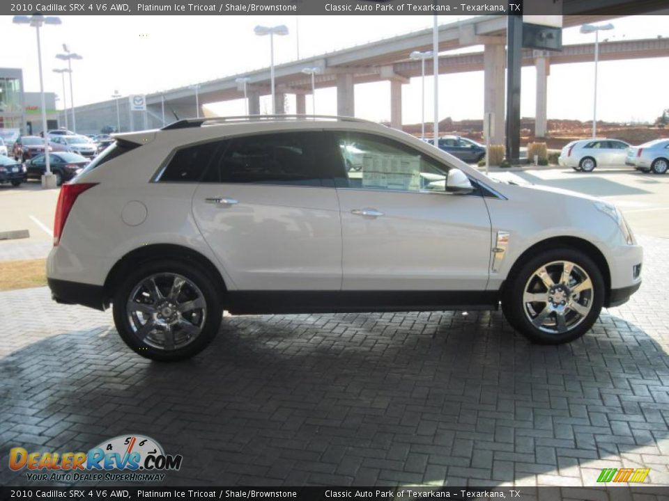 2010 Cadillac SRX 4 V6 AWD Platinum Ice Tricoat / Shale/Brownstone Photo #4