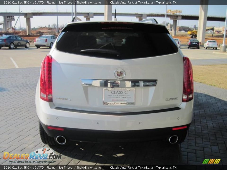 2010 Cadillac SRX 4 V6 AWD Platinum Ice Tricoat / Shale/Brownstone Photo #6