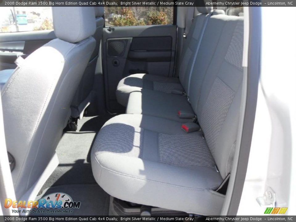 2008 Dodge Ram 3500 Big Horn Edition Quad Cab 4x4 Dually Bright Silver Metallic / Medium Slate Gray Photo #14
