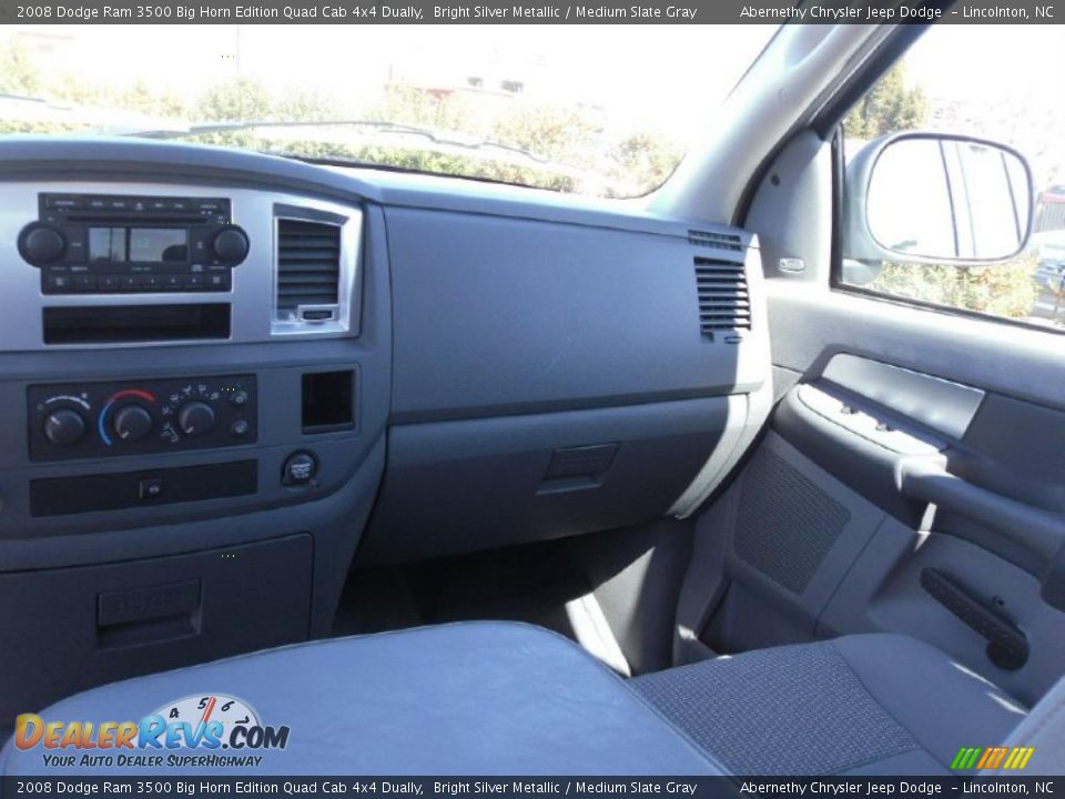 2008 Dodge Ram 3500 Big Horn Edition Quad Cab 4x4 Dually Bright Silver Metallic / Medium Slate Gray Photo #16