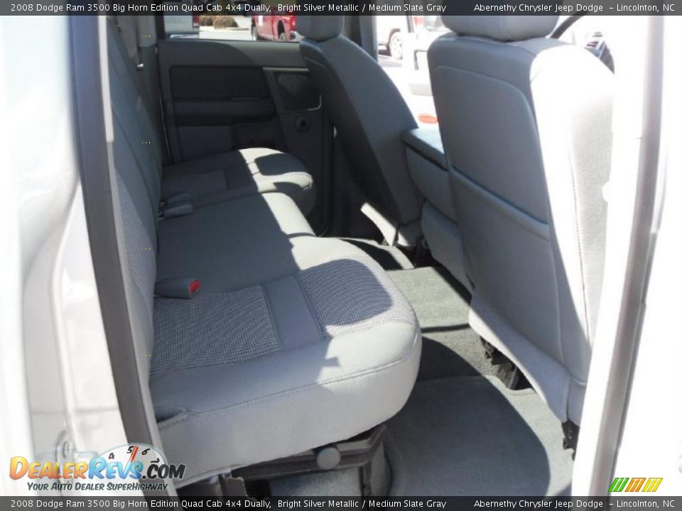 2008 Dodge Ram 3500 Big Horn Edition Quad Cab 4x4 Dually Bright Silver Metallic / Medium Slate Gray Photo #18