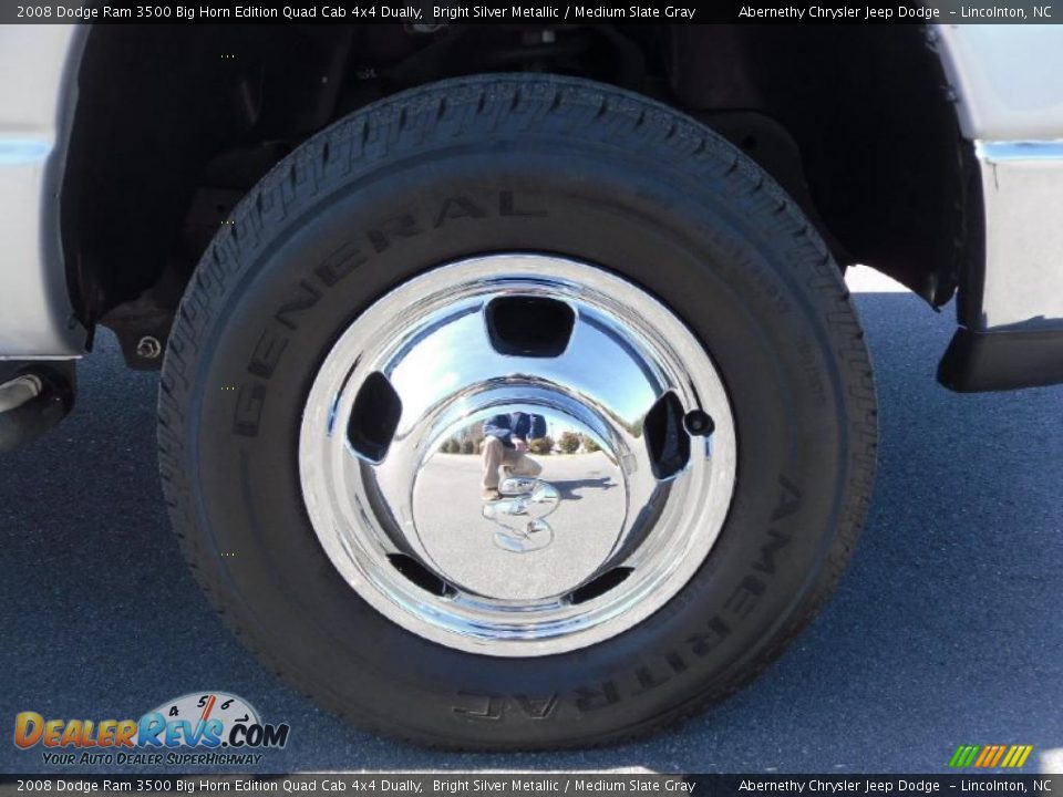 2008 Dodge Ram 3500 Big Horn Edition Quad Cab 4x4 Dually Bright Silver Metallic / Medium Slate Gray Photo #24