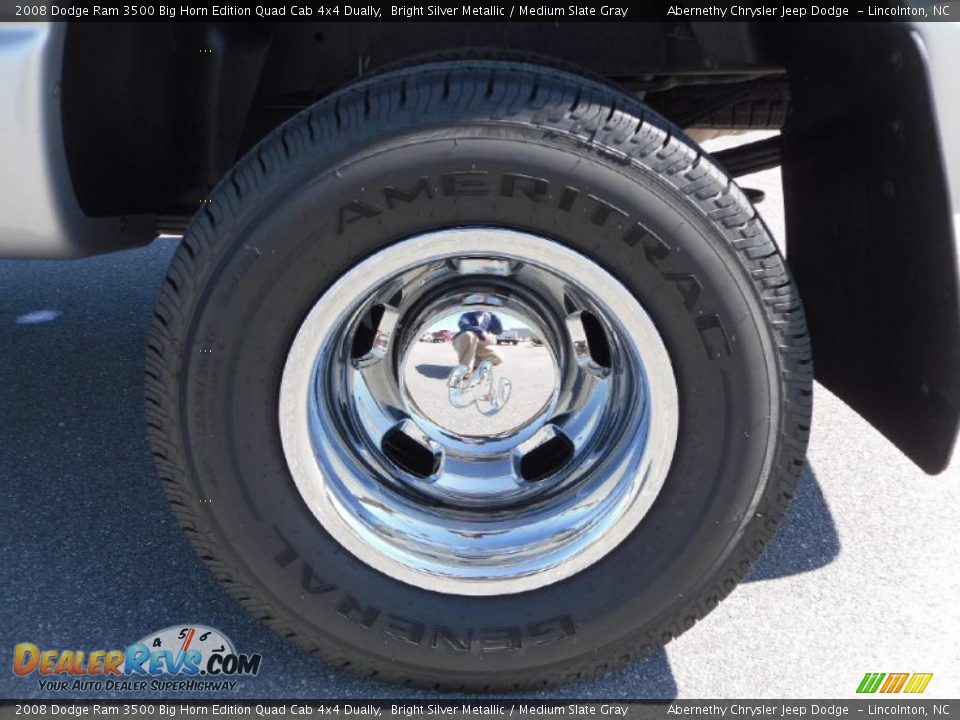 2008 Dodge Ram 3500 Big Horn Edition Quad Cab 4x4 Dually Bright Silver Metallic / Medium Slate Gray Photo #25
