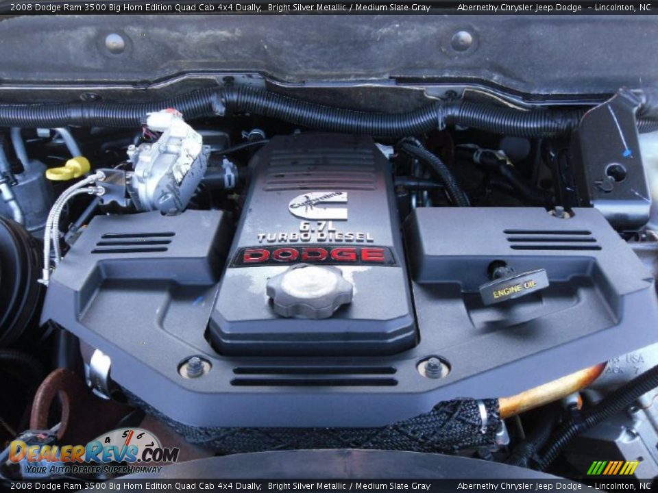 2008 Dodge Ram 3500 Big Horn Edition Quad Cab 4x4 Dually Bright Silver Metallic / Medium Slate Gray Photo #26