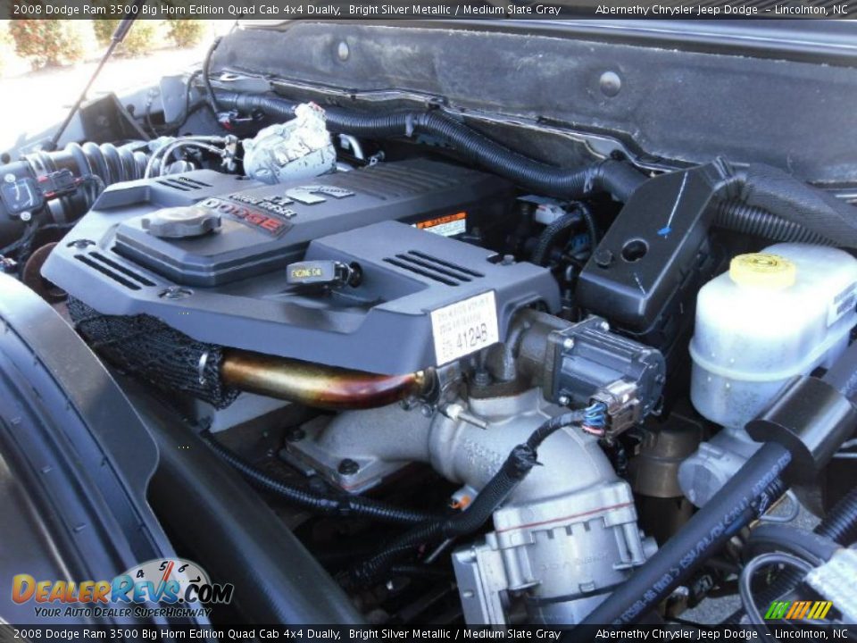2008 Dodge Ram 3500 Big Horn Edition Quad Cab 4x4 Dually Bright Silver Metallic / Medium Slate Gray Photo #27