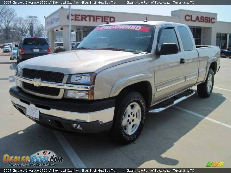 2005 Chevrolet Silverado 1500 LT Extended Cab 4x4 Silver Birch Metallic / Tan Photo #1