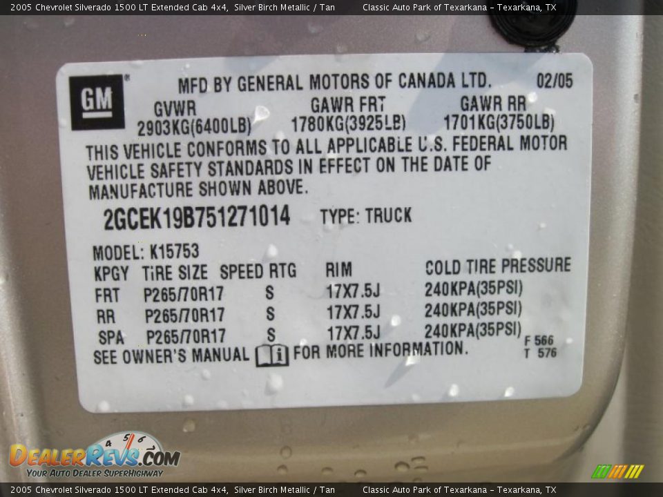 2005 Chevrolet Silverado 1500 LT Extended Cab 4x4 Silver Birch Metallic / Tan Photo #13