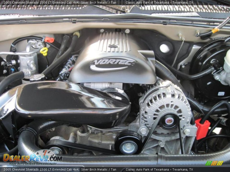 2005 Chevrolet Silverado 1500 LT Extended Cab 4x4 Silver Birch Metallic / Tan Photo #14