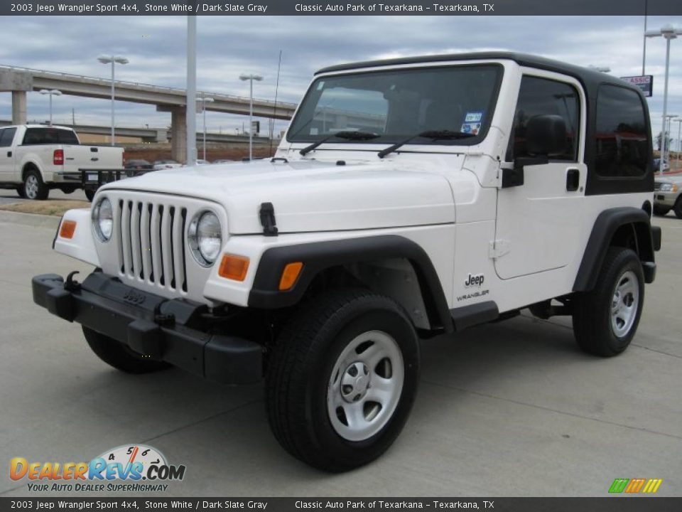 2003 Jeep Wrangler Sport 4x4 Stone White / Dark Slate Gray Photo #1
