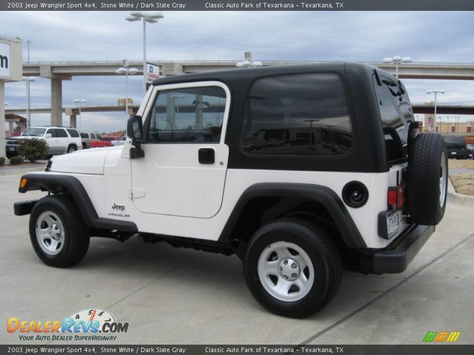 2003 Jeep Wrangler Sport 4x4 Stone White / Dark Slate Gray Photo #3