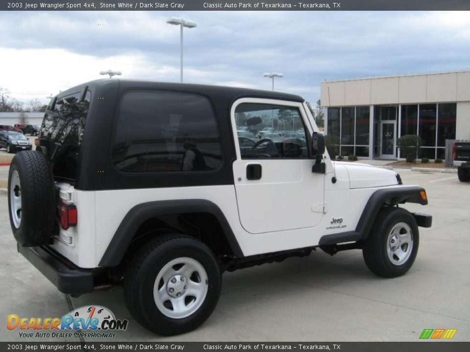 2003 Jeep Wrangler Sport 4x4 Stone White / Dark Slate Gray Photo #4