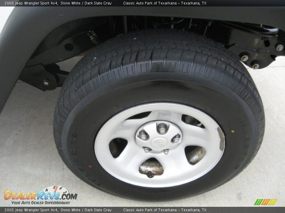 2003 Jeep Wrangler Sport 4x4 Stone White / Dark Slate Gray Photo #6