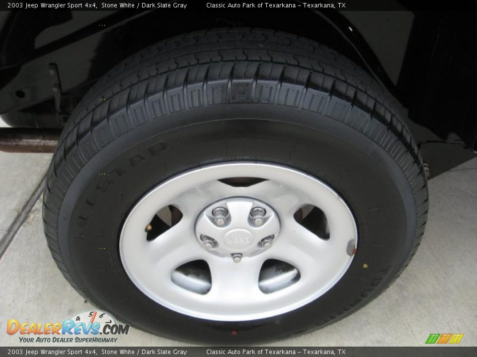 2003 Jeep Wrangler Sport 4x4 Stone White / Dark Slate Gray Photo #7