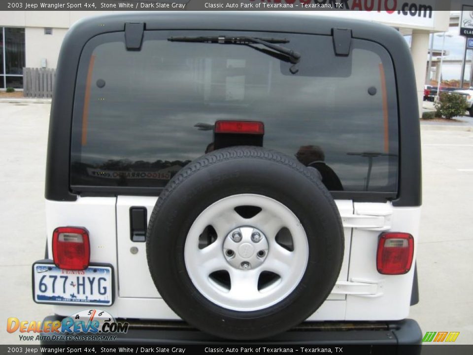 2003 Jeep Wrangler Sport 4x4 Stone White / Dark Slate Gray Photo #8