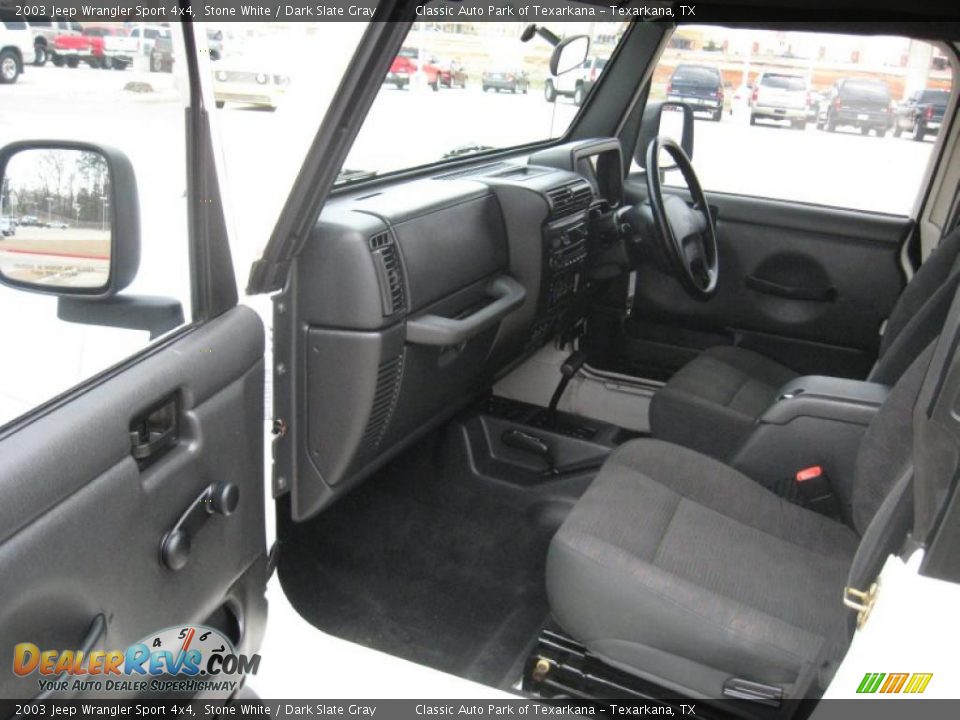2003 Jeep Wrangler Sport 4x4 Stone White / Dark Slate Gray Photo #9