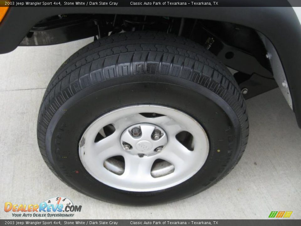 2003 Jeep Wrangler Sport 4x4 Stone White / Dark Slate Gray Photo #11