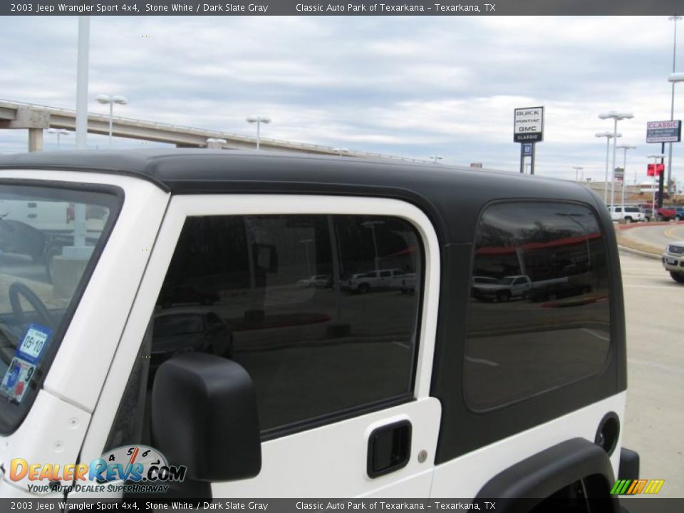 2003 Jeep Wrangler Sport 4x4 Stone White / Dark Slate Gray Photo #12