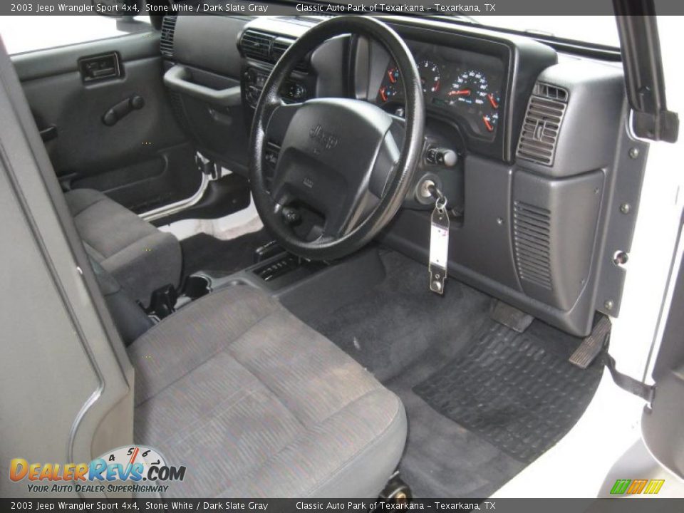 2003 Jeep Wrangler Sport 4x4 Stone White / Dark Slate Gray Photo #14