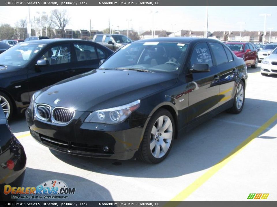 2007 BMW 5 Series 530i Sedan Jet Black / Black Photo #1