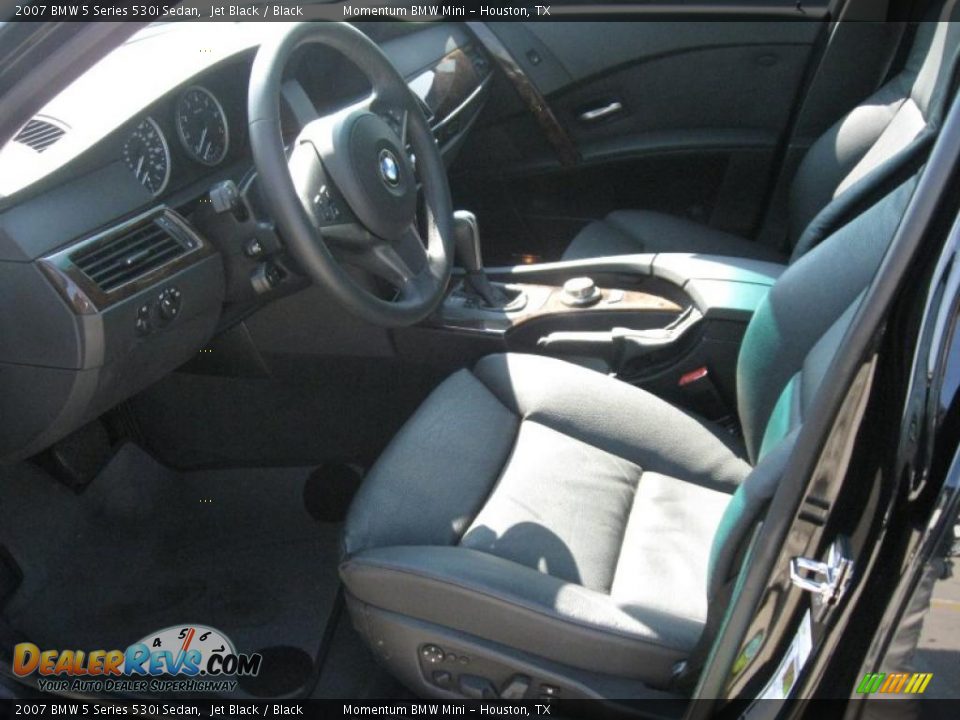 2007 BMW 5 Series 530i Sedan Jet Black / Black Photo #2
