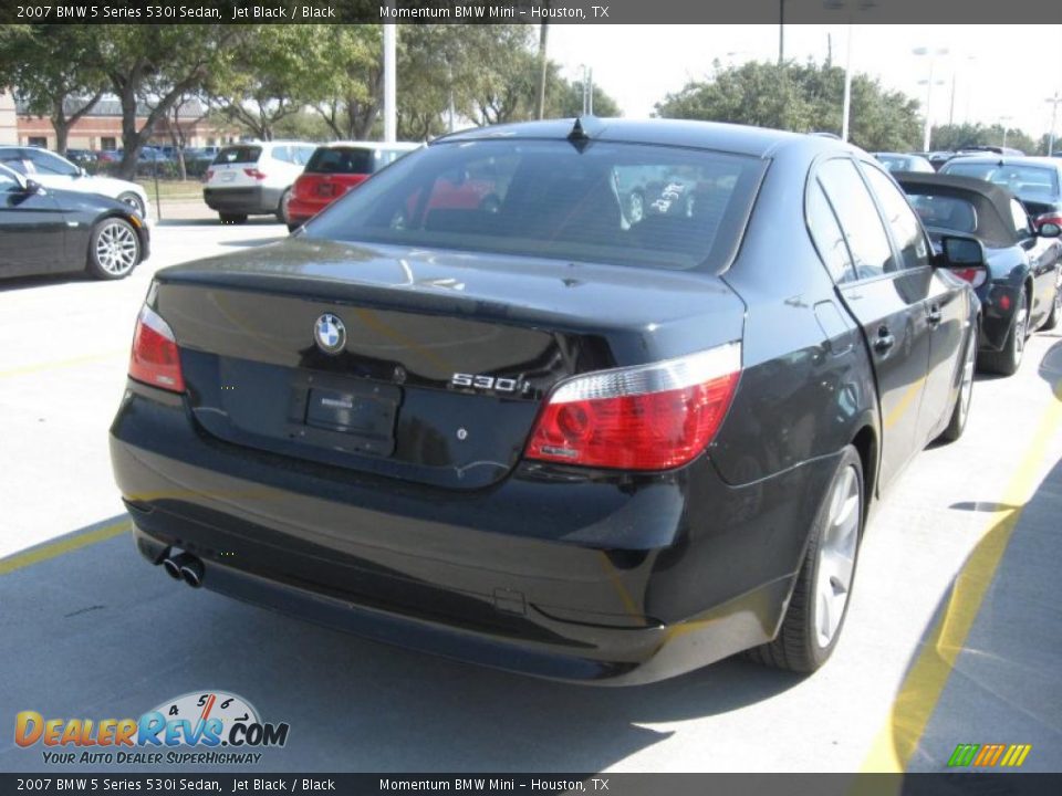 2007 BMW 5 Series 530i Sedan Jet Black / Black Photo #4